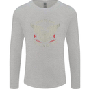 Born to Ride Biker Motorcycle Motorbike Mens Long Sleeve T-Shirt Sports Grey
