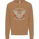 Born to Ride Biker Motorcycle Motorbike Mens Sweatshirt Jumper Caramel Latte