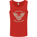 Born to Ride Biker Motorcycle Motorbike Mens Vest Tank Top Red