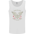 Born to Ride Biker Motorcycle Motorbike Mens Vest Tank Top White