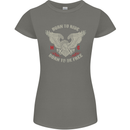 Born to Ride Biker Motorcycle Motorbike Womens Petite Cut T-Shirt Charcoal
