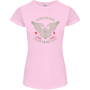 Born to Ride Biker Motorcycle Motorbike Womens Petite Cut T-Shirt Light Pink