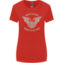 Born to Ride Biker Motorcycle Motorbike Womens Wider Cut T-Shirt Red