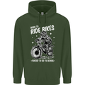 Born to Ride Motocross MotoX Dirt Bike Childrens Kids Hoodie Forest Green