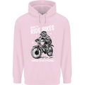 Born to Ride Motocross MotoX Dirt Bike Childrens Kids Hoodie Light Pink