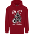 Born to Ride Motocross MotoX Dirt Bike Childrens Kids Hoodie Red