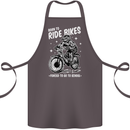 Born to Ride Motocross MotoX Dirt Bike Cotton Apron 100% Organic Dark Grey