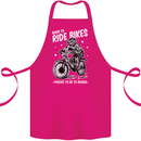 Born to Ride Motocross MotoX Dirt Bike Cotton Apron 100% Organic Pink