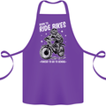 Born to Ride Motocross MotoX Dirt Bike Cotton Apron 100% Organic Purple
