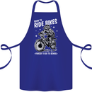 Born to Ride Motocross MotoX Dirt Bike Cotton Apron 100% Organic Royal Blue