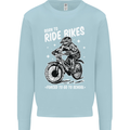 Born to Ride Motocross MotoX Dirt Bike Kids Sweatshirt Jumper Light Blue