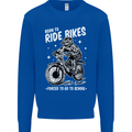 Born to Ride Motocross MotoX Dirt Bike Kids Sweatshirt Jumper Royal Blue