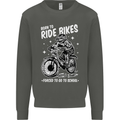 Born to Ride Motocross MotoX Dirt Bike Kids Sweatshirt Jumper Storm Grey