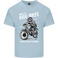 Born to Ride Motocross MotoX Dirt Bike Kids T-Shirt Childrens Light Blue