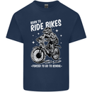 Born to Ride Motocross MotoX Dirt Bike Kids T-Shirt Childrens Navy Blue