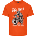 Born to Ride Motocross MotoX Dirt Bike Kids T-Shirt Childrens Orange