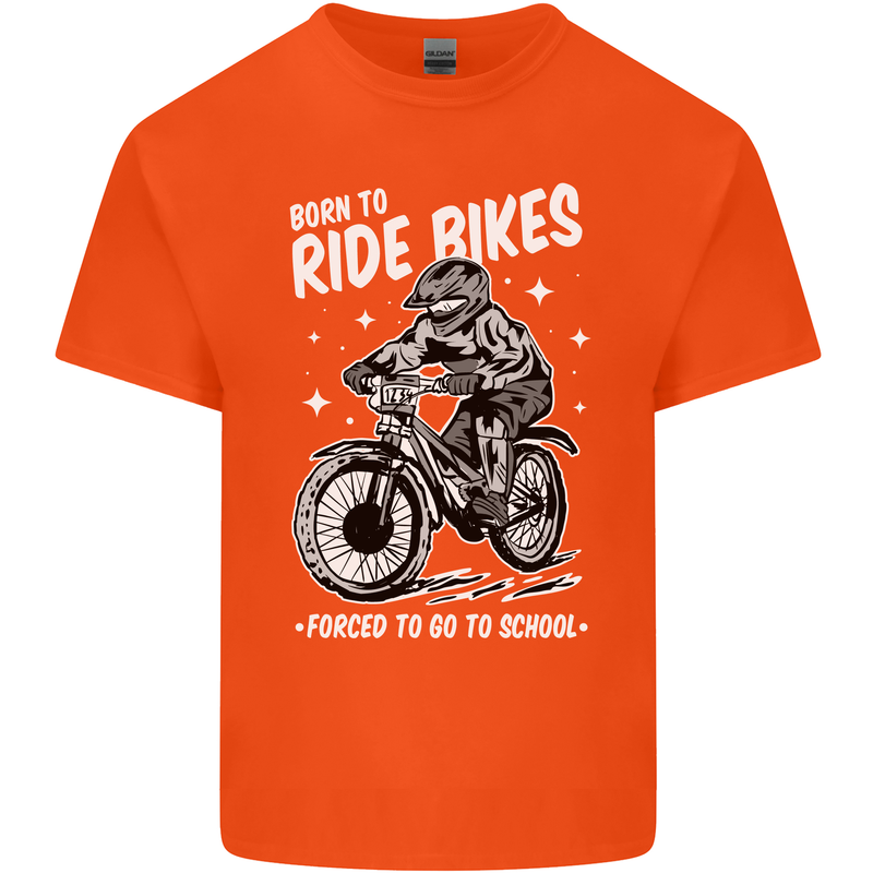 Born to Ride Motocross MotoX Dirt Bike Kids T-Shirt Childrens Orange