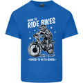Born to Ride Motocross MotoX Dirt Bike Kids T-Shirt Childrens Royal Blue