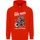 Born to Ride Motocross MotoX Dirt Bike Mens 80% Cotton Hoodie Bright Red