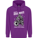 Born to Ride Motocross MotoX Dirt Bike Mens 80% Cotton Hoodie Purple
