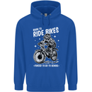 Born to Ride Motocross MotoX Dirt Bike Mens 80% Cotton Hoodie Royal Blue