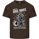 Born to Ride Motocross MotoX Dirt Bike Mens Cotton T-Shirt Tee Top Dark Chocolate