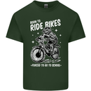 Born to Ride Motocross MotoX Dirt Bike Mens Cotton T-Shirt Tee Top Forest Green