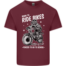 Born to Ride Motocross MotoX Dirt Bike Mens Cotton T-Shirt Tee Top Maroon