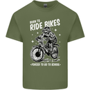 Born to Ride Motocross MotoX Dirt Bike Mens Cotton T-Shirt Tee Top Military Green