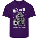 Born to Ride Motocross MotoX Dirt Bike Mens Cotton T-Shirt Tee Top Purple