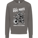 Born to Ride Motocross MotoX Dirt Bike Mens Sweatshirt Jumper Charcoal