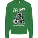 Born to Ride Motocross MotoX Dirt Bike Mens Sweatshirt Jumper Irish Green