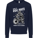 Born to Ride Motocross MotoX Dirt Bike Mens Sweatshirt Jumper Navy Blue