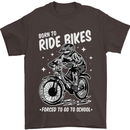 Born to Ride Motocross MotoX Dirt Bike Mens T-Shirt 100% Cotton Dark Chocolate