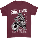 Born to Ride Motocross MotoX Dirt Bike Mens T-Shirt 100% Cotton Maroon