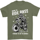 Born to Ride Motocross MotoX Dirt Bike Mens T-Shirt 100% Cotton Military Green