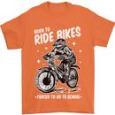 Born to Ride Motocross MotoX Dirt Bike Mens T-Shirt 100% Cotton Orange