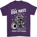 Born to Ride Motocross MotoX Dirt Bike Mens T-Shirt 100% Cotton Purple