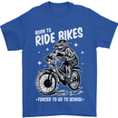 Born to Ride Motocross MotoX Dirt Bike Mens T-Shirt 100% Cotton Royal Blue