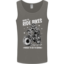 Born to Ride Motocross MotoX Dirt Bike Mens Vest Tank Top Charcoal
