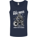 Born to Ride Motocross MotoX Dirt Bike Mens Vest Tank Top Navy Blue
