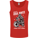 Born to Ride Motocross MotoX Dirt Bike Mens Vest Tank Top Red