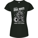 Born to Ride Motocross MotoX Dirt Bike Womens Petite Cut T-Shirt Black