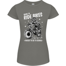 Born to Ride Motocross MotoX Dirt Bike Womens Petite Cut T-Shirt Charcoal