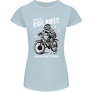 Born to Ride Motocross MotoX Dirt Bike Womens Petite Cut T-Shirt Light Blue
