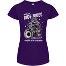 Born to Ride Motocross MotoX Dirt Bike Womens Petite Cut T-Shirt Purple