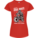 Born to Ride Motocross MotoX Dirt Bike Womens Petite Cut T-Shirt Red