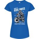 Born to Ride Motocross MotoX Dirt Bike Womens Petite Cut T-Shirt Royal Blue