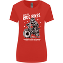 Born to Ride Motocross MotoX Dirt Bike Womens Wider Cut T-Shirt Red