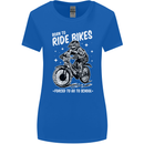 Born to Ride Motocross MotoX Dirt Bike Womens Wider Cut T-Shirt Royal Blue